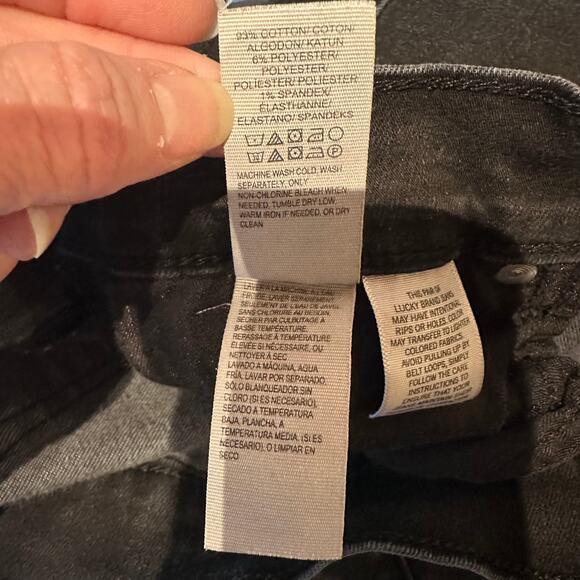 Lucky Brand Size 6 A Black Denim Brooke Legging Jean Timeless Capsule Wardrobe - Picture 3 of 9